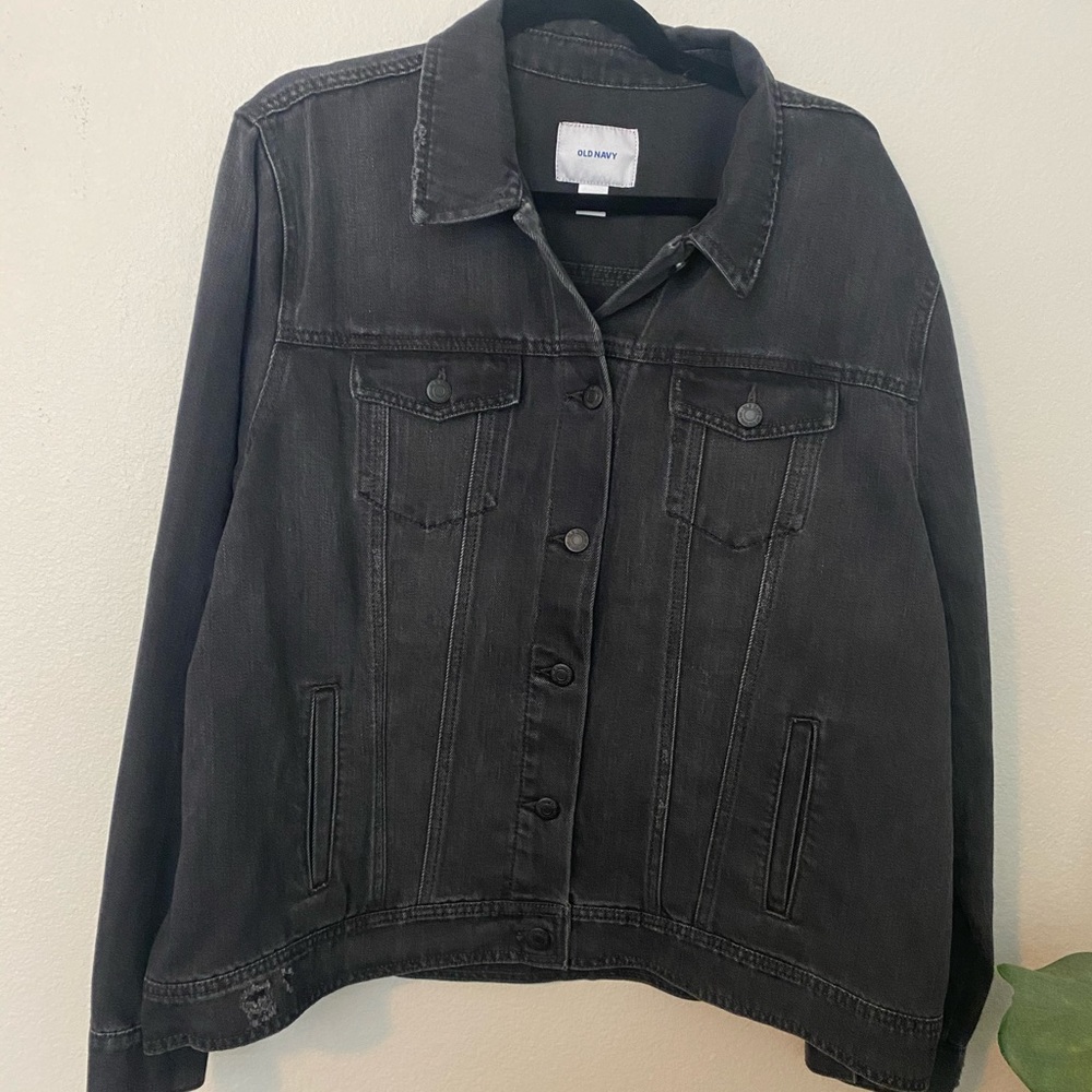 Black denim jacket
